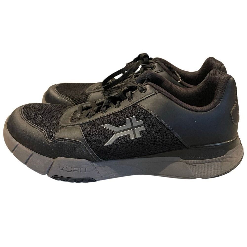 Kuru Mens Quantum 2.0 12.5W Black Orthopedic Walking Shoe Comfort Heel Pain